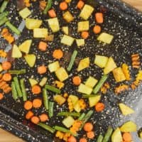 Sambar Recipe (Kerala) Vegetables roasted in the oven.