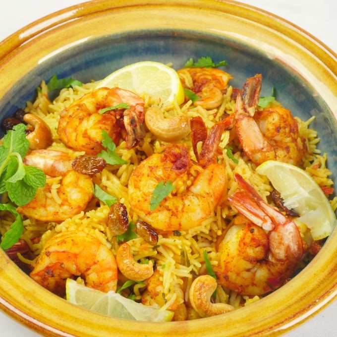 Shrimp and rice in instant online pot