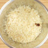 Simple Ghee Rice (Nei Choru) - The rice in the Instant Pot finished cooking.