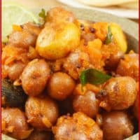 Aloo Masala (Kerala-Style) A beautiful bowl of aloo masala with popped mustard seeds and spluttered curry leaves.